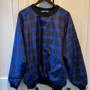 Men's Sunderland of Scotland Vintage Plaid Pullover Windbreaker Size XXL